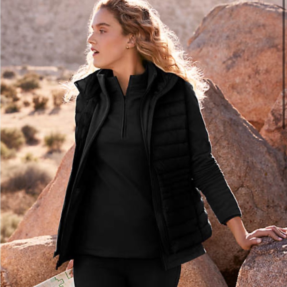 NWT LANDS’ END Starfish Quarter Zip Top